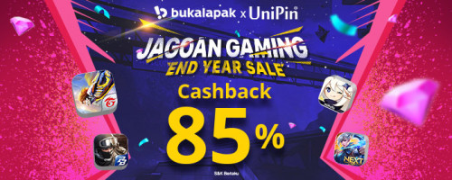 Promo Cashback 85% UniPin Voucher di End Year Sale Bukalapak